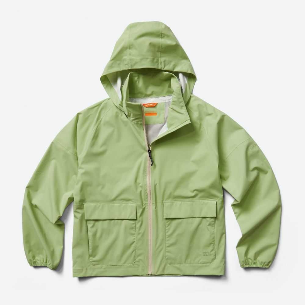 Green Women's Merrell Alpine Rain Jackets | Dubai-6095317