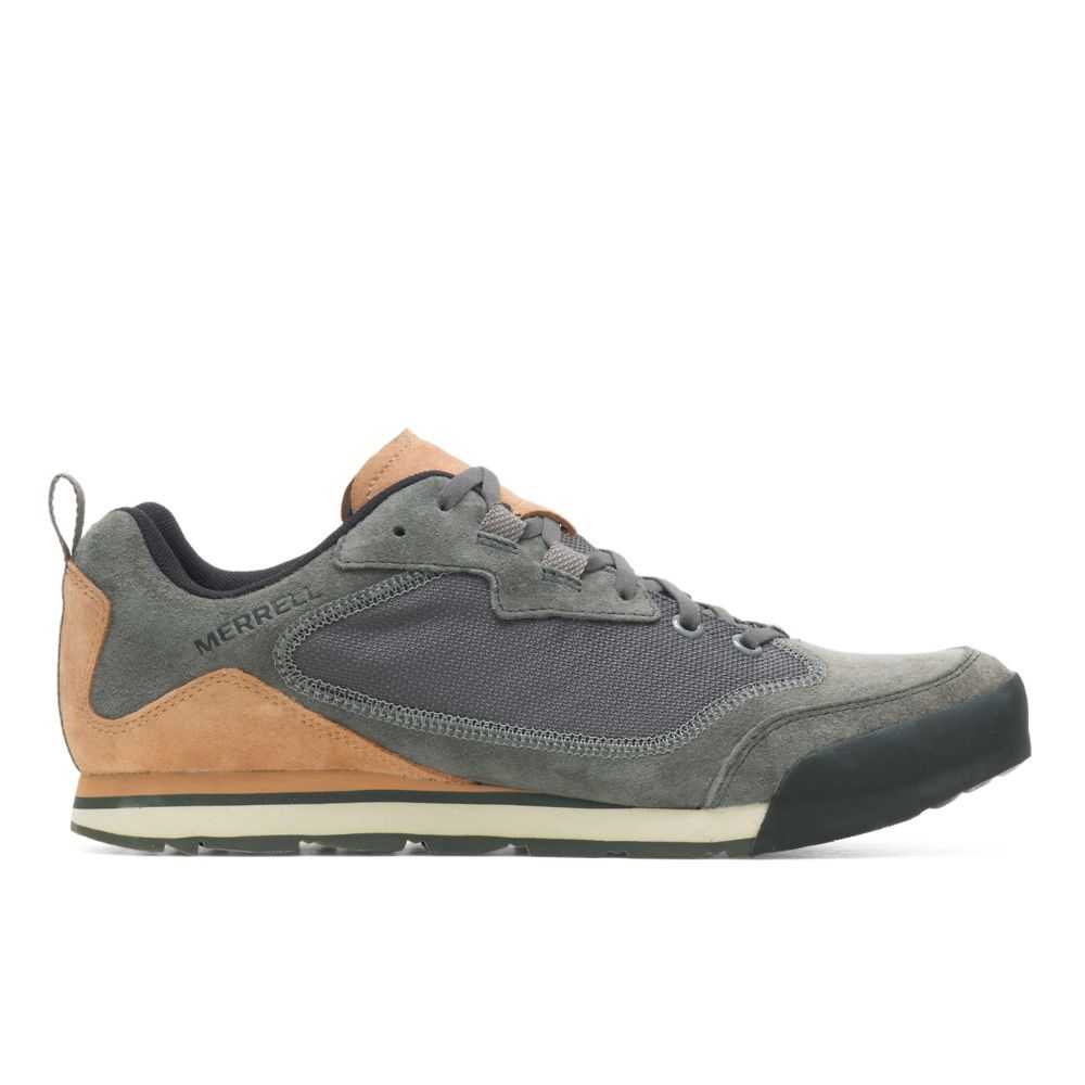 Grey Men's Merrell Burnt Rock Travel Suede Sneakers | Dubai-5760328