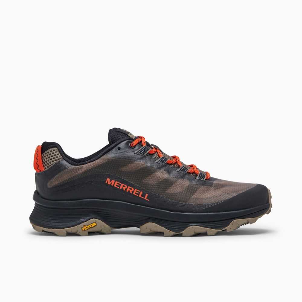 Grey Men's Merrell Moab Speed Hiking Shoes | Dubai-8759432