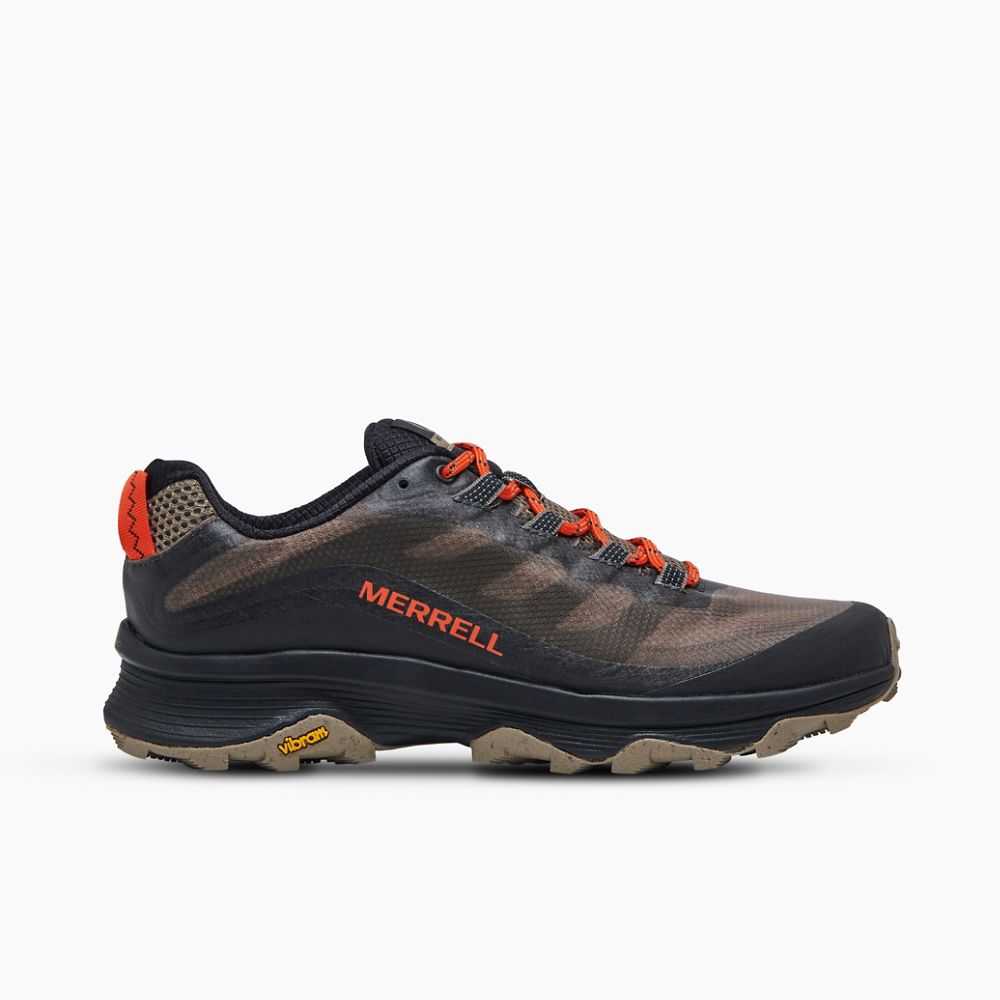 Grey Men's Merrell Moab Speed Wide Width Hiking Shoes | Dubai-1059623