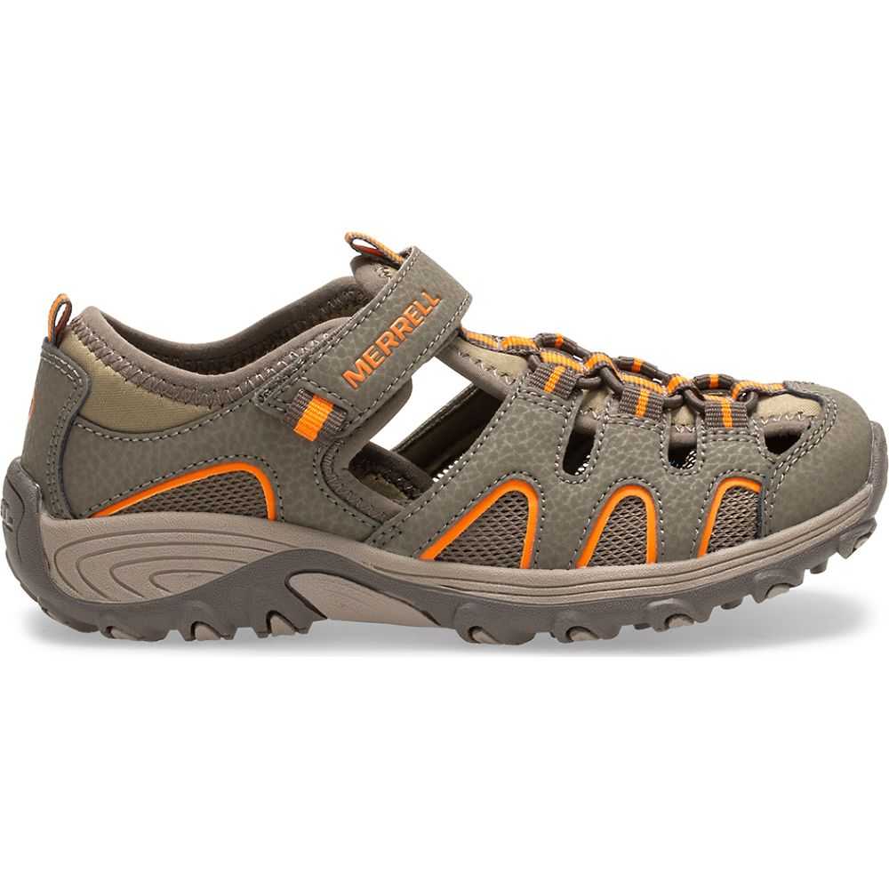 Grey/Orange Boys' Merrell Hydro H2O Sandals | Dubai-0251349