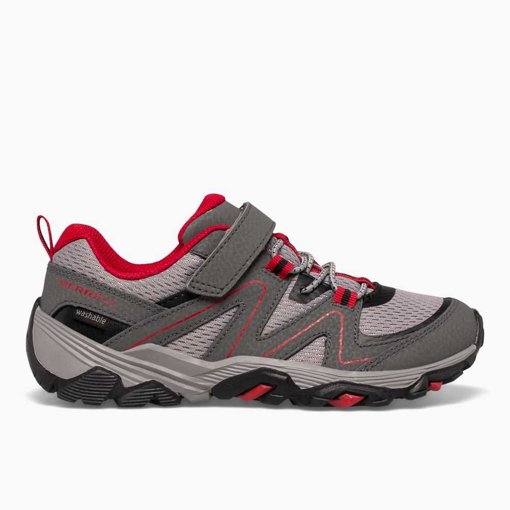 Grey/Red/Black Boys' Merrell Trail Quest Sneakers | Dubai-6980275