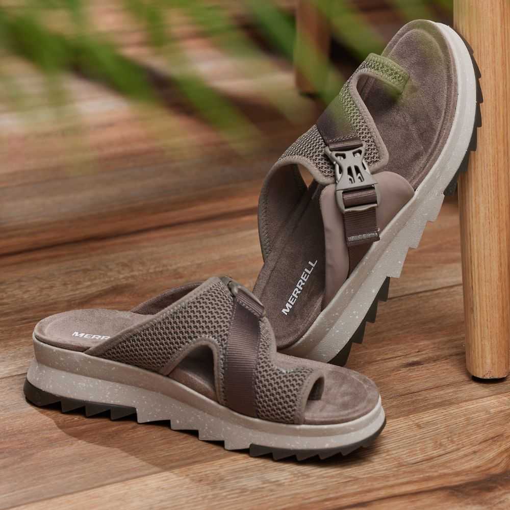 Grey Women's Merrell Alpine Cush Sandals | Dubai-7681490