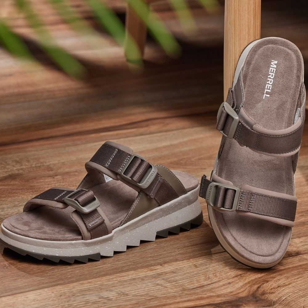 Grey Women's Merrell Alpine Cush Sandals | Dubai-9287453