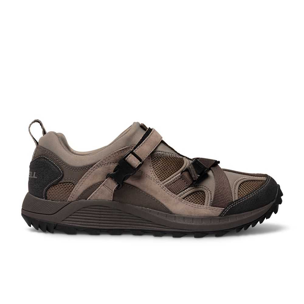 Khaki Brown Men's Merrell Shoreline Luxe Sneakers | Dubai-8297301