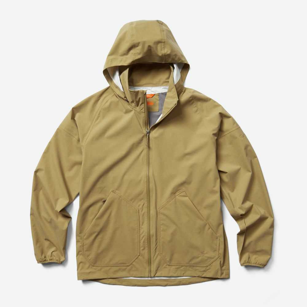 Khaki Men's Merrell Alpine Rain Jackets | Dubai-6823159