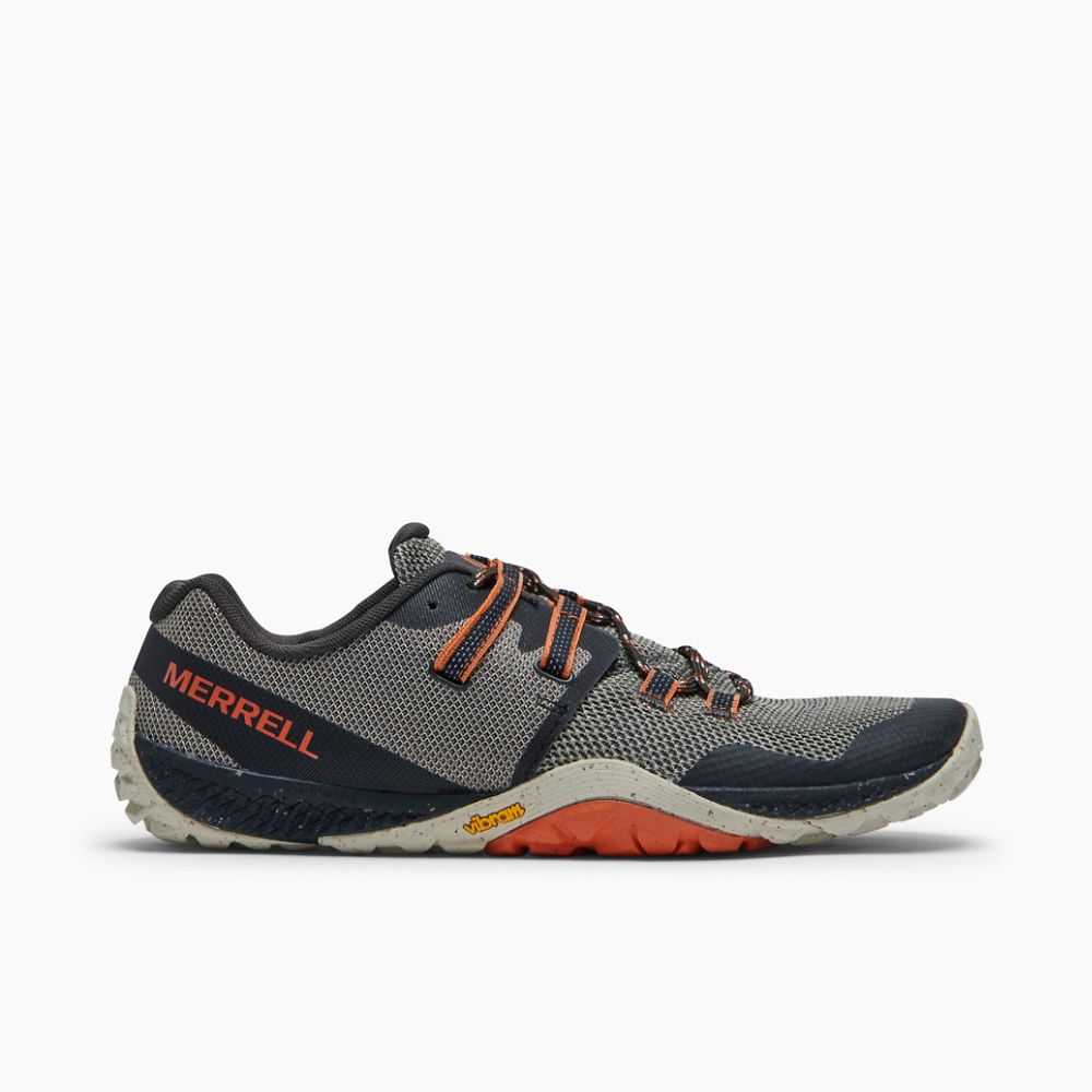 Light Grey Green Men's Merrell Trail Glove 6 Eco Trail Running Shoes | Dubai-1903257