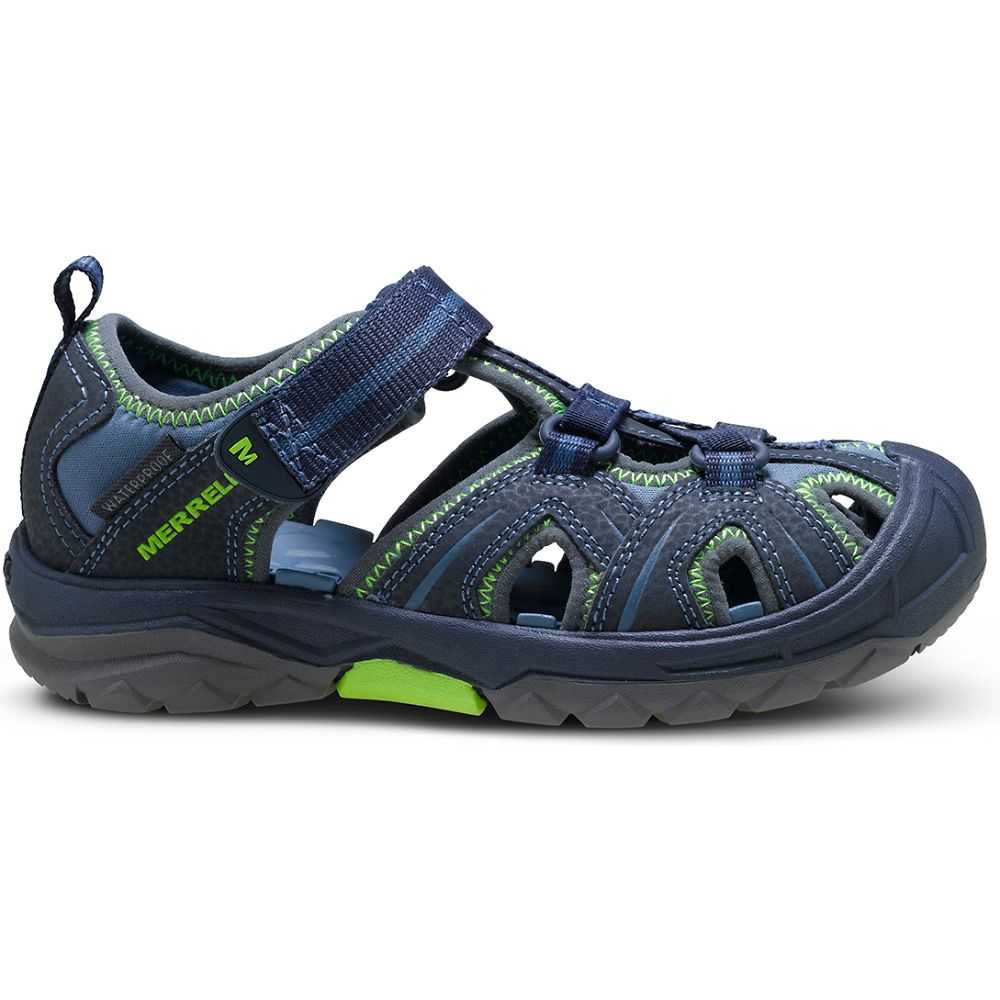 Navy/Green Boys' Merrell Hydro Sandals | Dubai-4198506