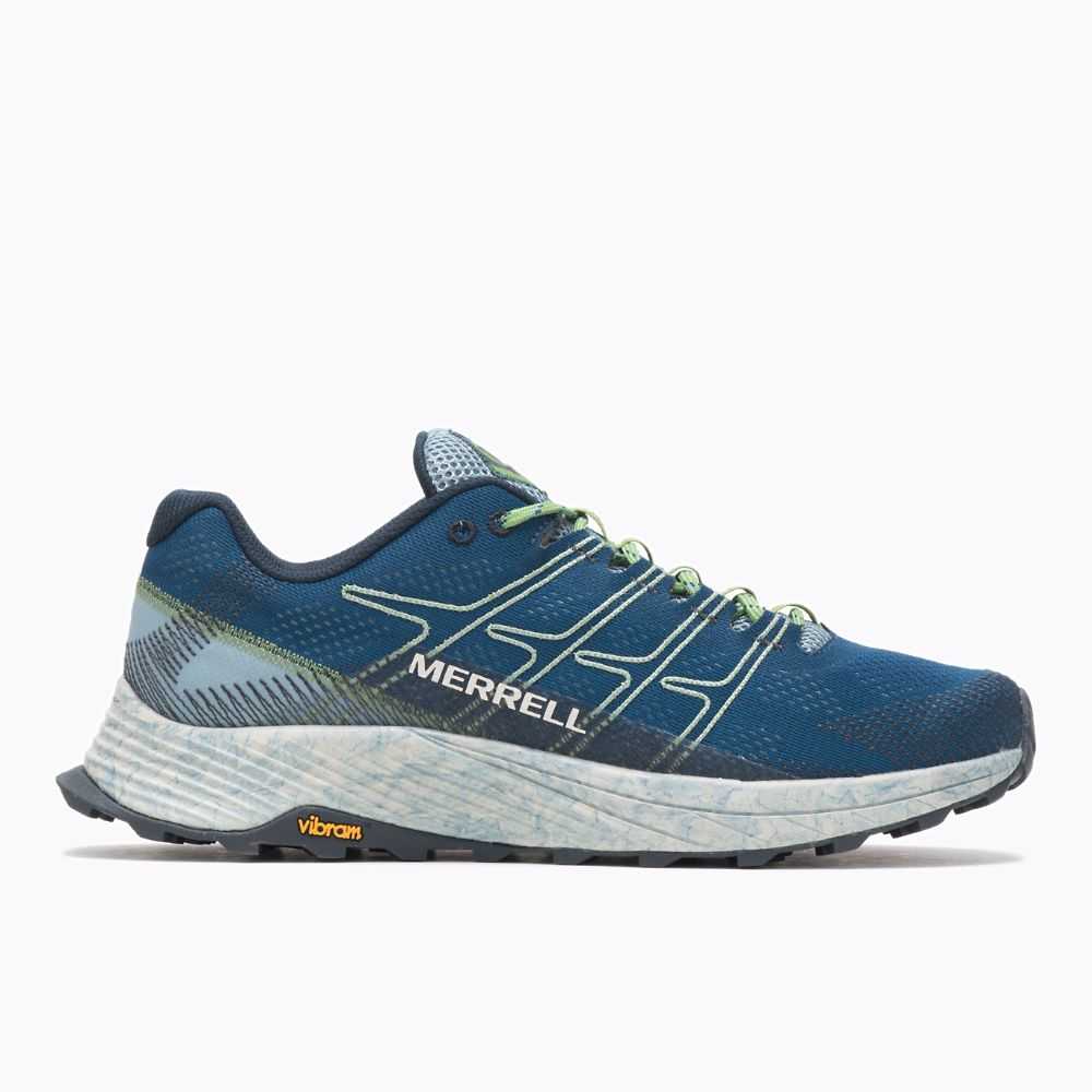 Navy Men's Merrell Moab Flight Trail Running Shoes | Dubai-6589347