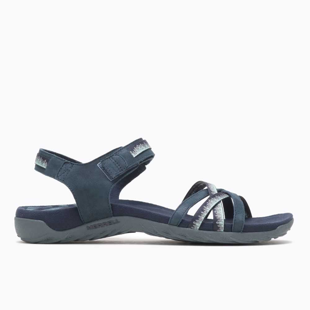 Navy Women's Merrell Terran 3 Cush Cross Sandals | Dubai-9375061