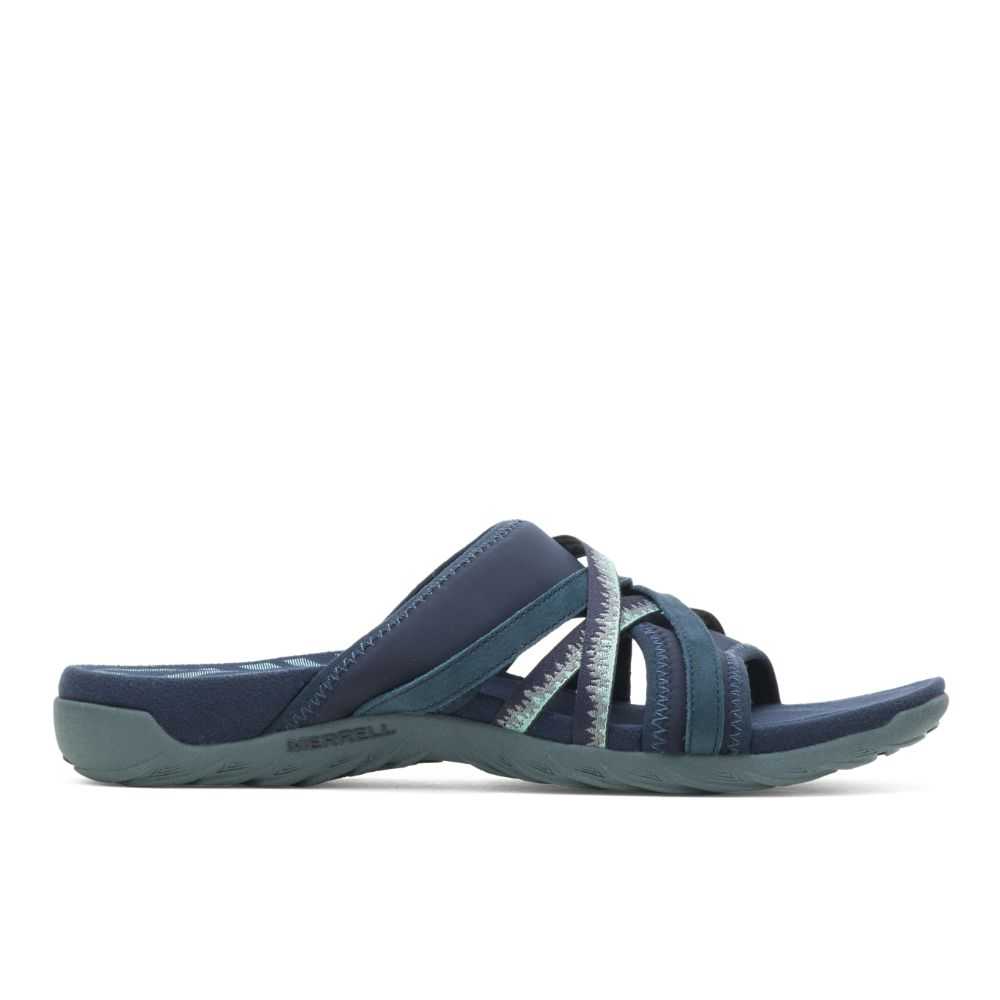 Navy Women's Merrell Terran 3 Cush Slide Wide Width Sandals | Dubai-8560913