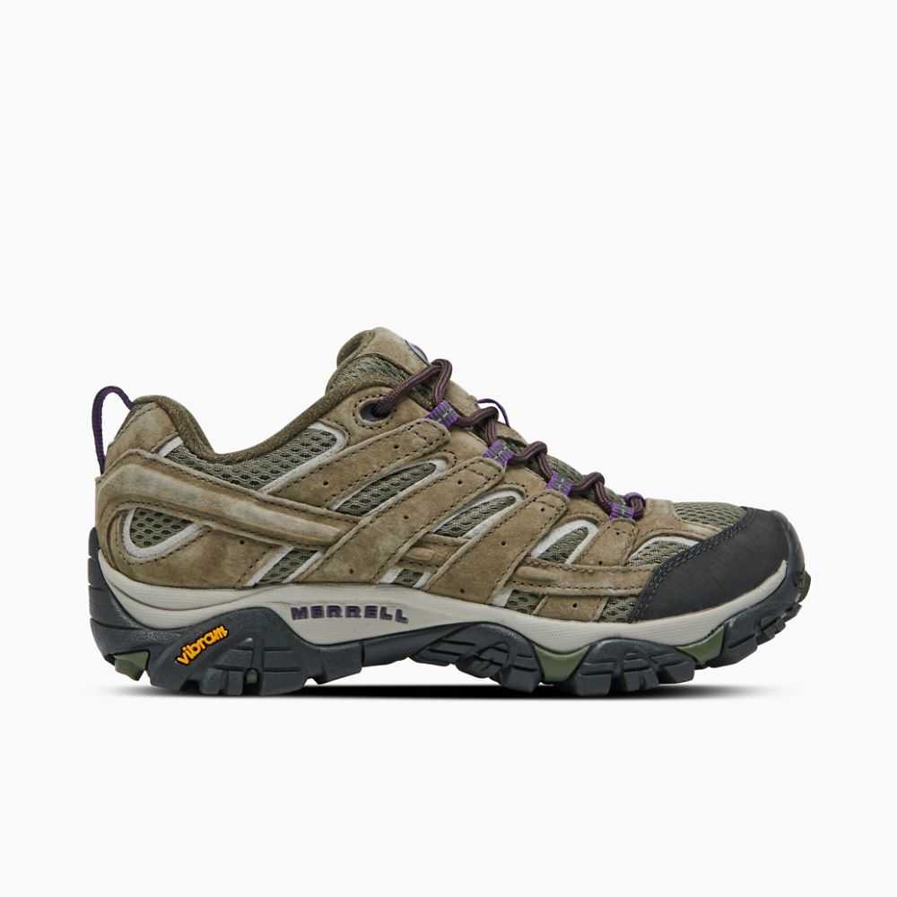 Olive Women's Merrell Moab 2 Ventilator Hiking Shoes | Dubai-8472965