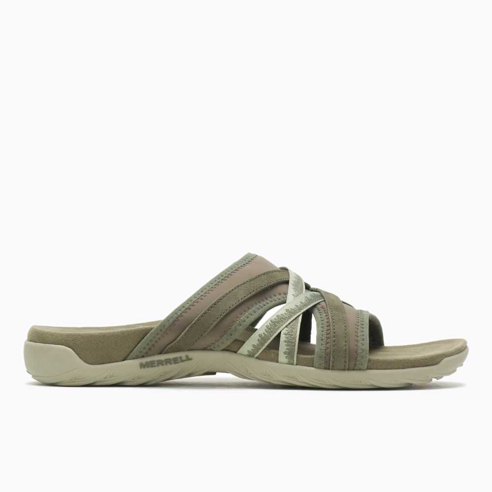 Olive Women's Merrell Terran 3 Cush Slide Sandals | Dubai-2367814