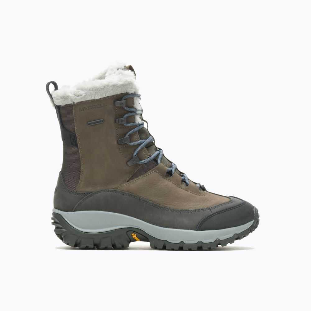 Olive Women's Merrell Thermo Overlook 2 Mid Waterproof Hiking Boots | Dubai-4567920