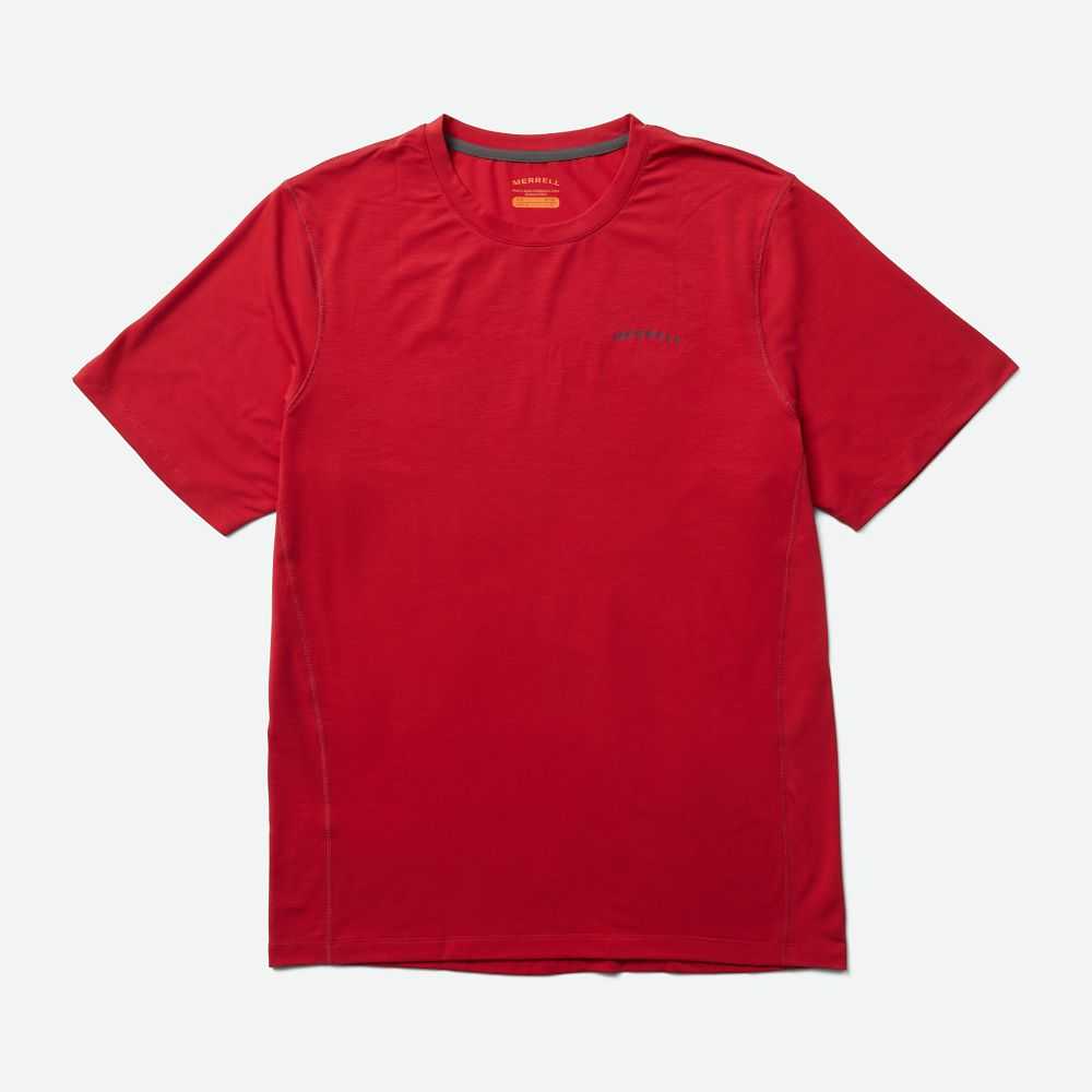 Red Men's Merrell Tencel T Shirts | Dubai-8790165