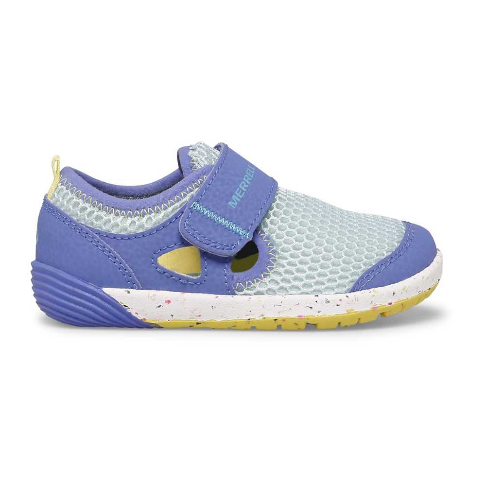 Royal/Light Green Girls' Merrell Bare Steps® H2O Sneakers | Dubai-3487105