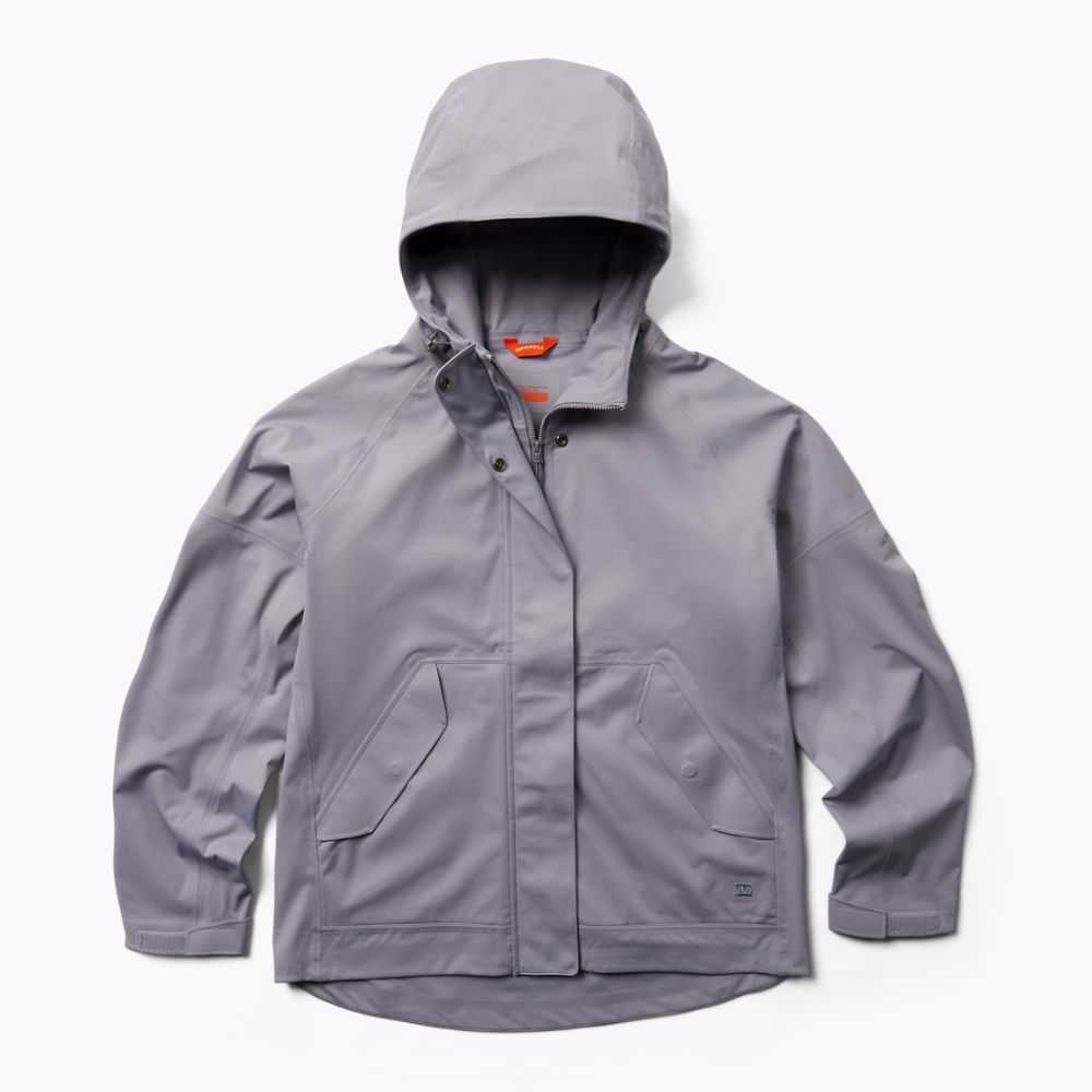 Silver Women's Merrell Whisper Rain Jackets | Dubai-0982367