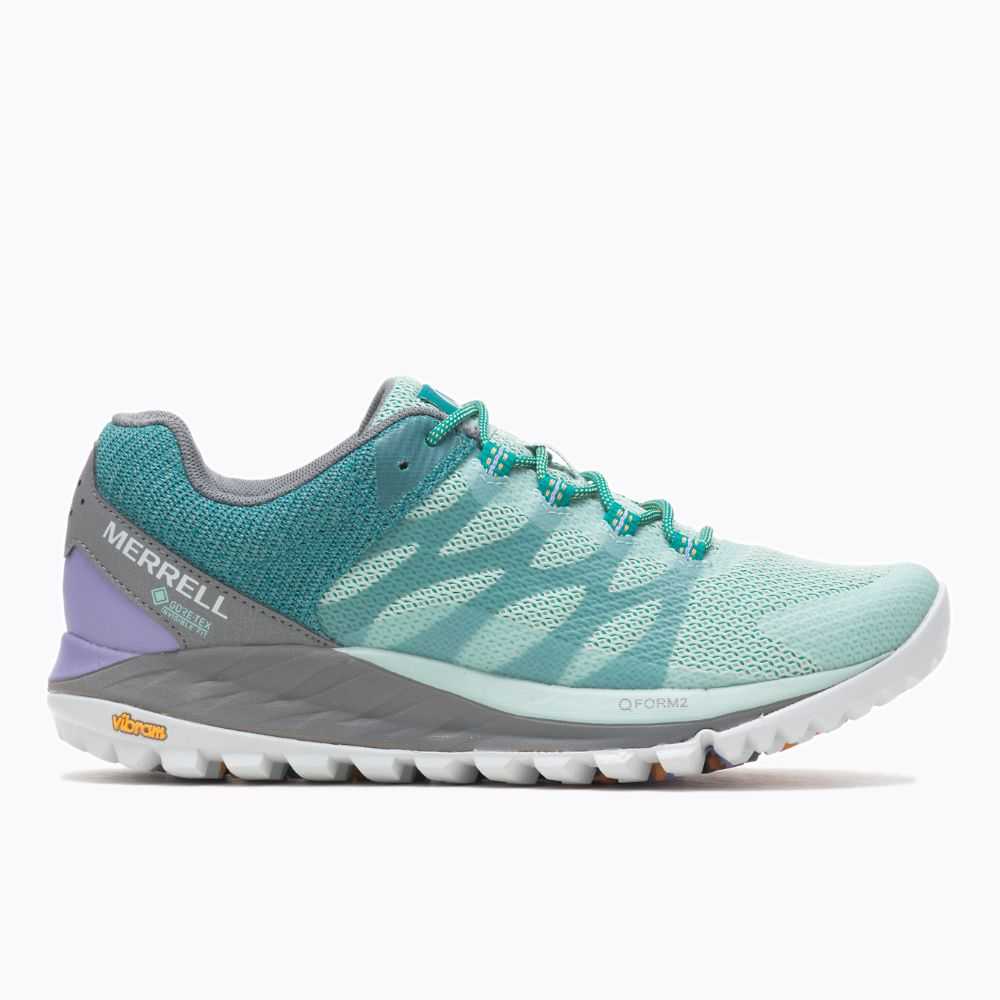 Turquoise Women's Merrell Antora 2 GORE-TEX® Trail Running Shoes | Dubai-1083647