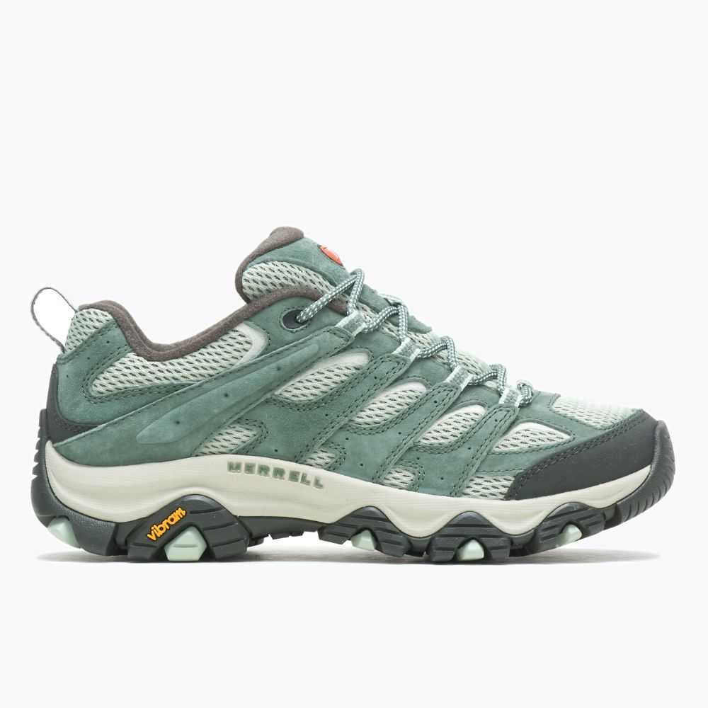 White/Green Women's Merrell Moab 3 Hiking Shoes | Dubai-4073158