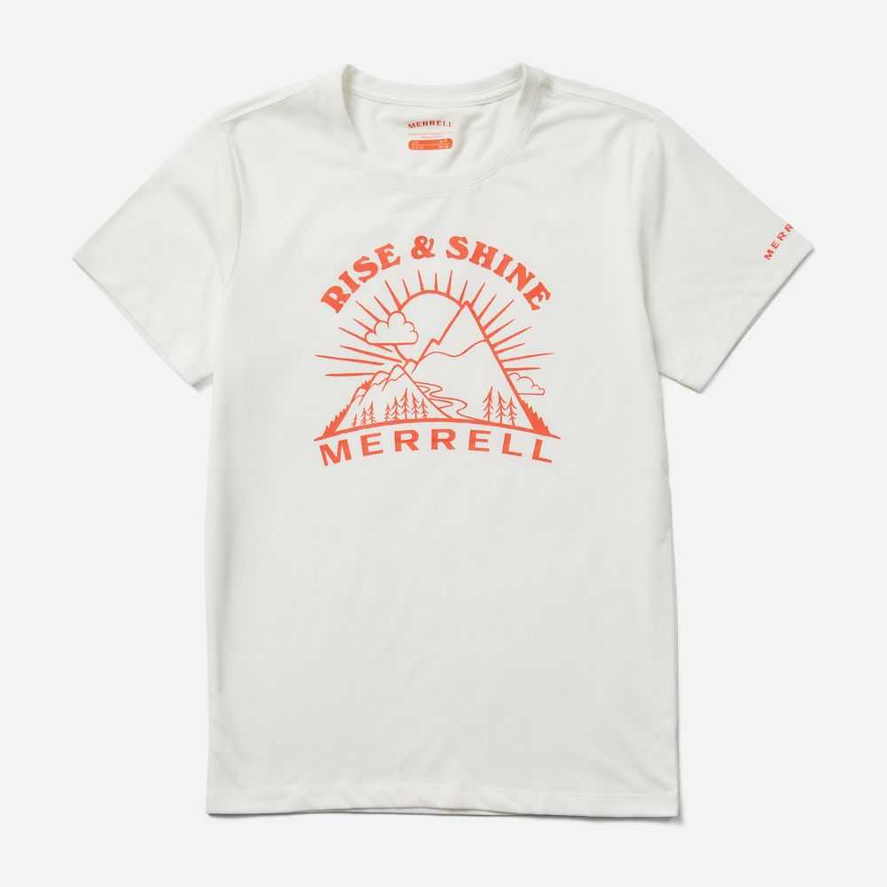 White Women's Merrell Rise and Shine T Shirts | Dubai-2487096